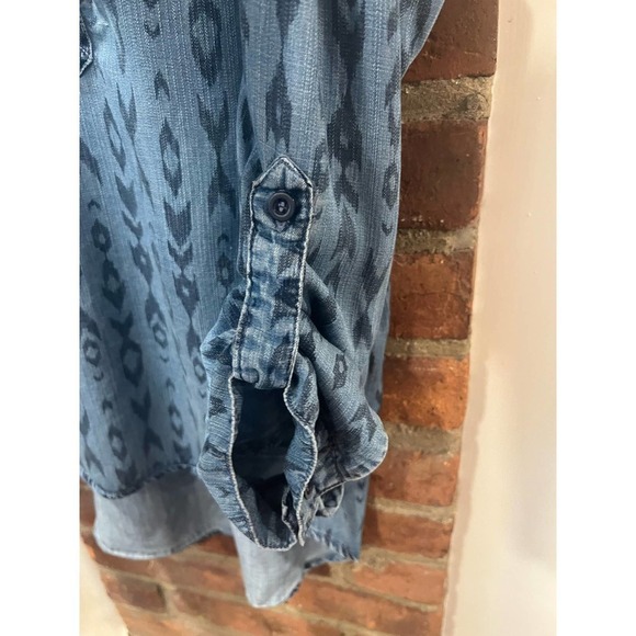 Women’s Andrea Jovine Boho Southwestern Print Chambray TunicTop XL - Picture 4 of 6